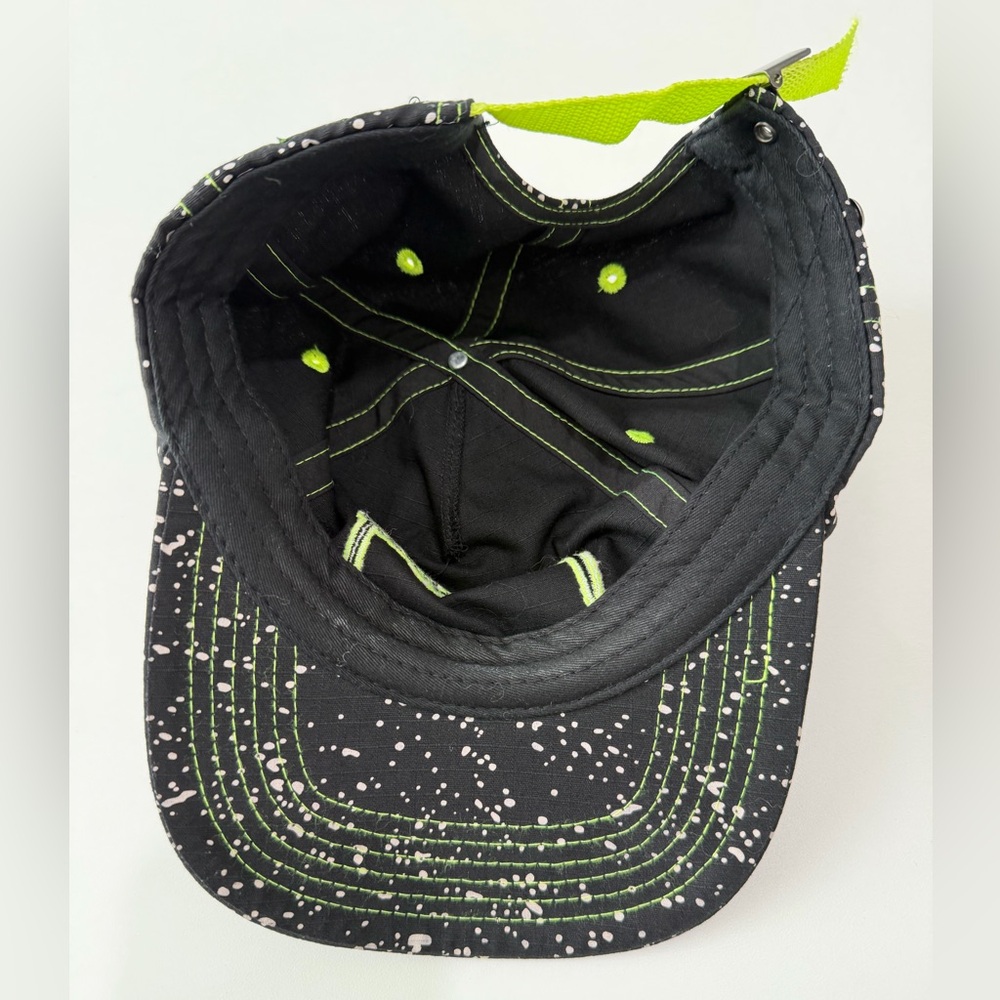 Pit Viper Black and Neon Green Splatter Hat - Picture 3 of 3
